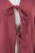 Ensemble deux pièces jupe kimono Ayrobin pour femme 8047 - Rose