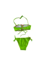 Girl Neon Green Unicorn Patterned 2-8 Years Strapless Bikini Set HZL24S-LC3658