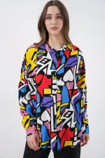 3721 Graphic Pattern Shirt - Black