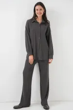 5858 Knitted Two-Piece Set - Anthracite
