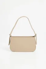 Sac bandoulière baguette plat 010172 - Beige