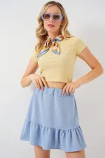 Women's Ayrobin Mini Skirt 8054 - Blue