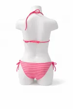 Ensemble bikini à rayures roses pour filles HZL25S-LC842