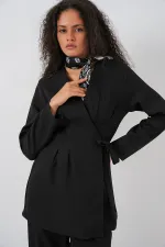 Women's Kimono Pants Fabric Set 30054 - Black