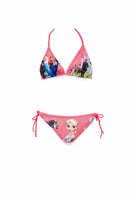 Ensemble bikini à rayures roses pour filles HZL25S-LC842
