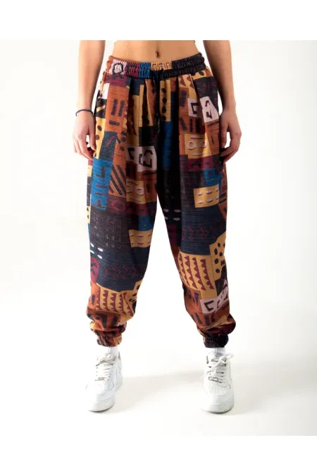 Pantalon de jogging ample pour homme, coupe ample, taille et jambes élastiques, orange anthracite, HZL24S-MXC8989-151