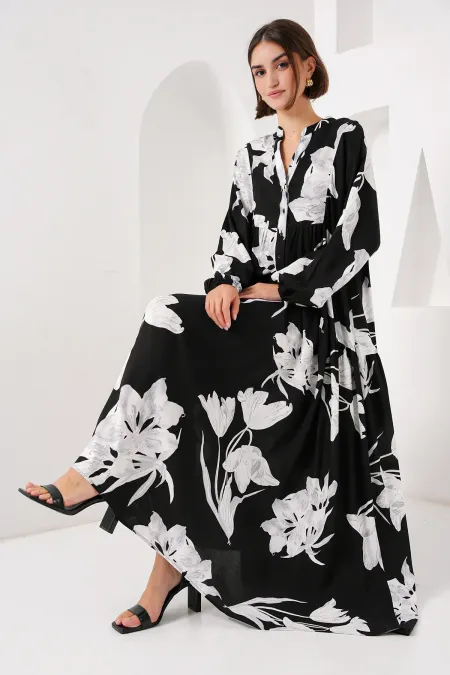 Robe hijab à motifs authentiques 2423 - J. Black