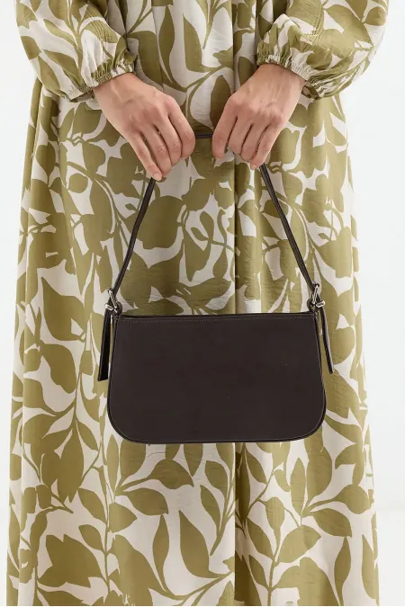 Sac bandoulière baguette plat 010172 - Marron