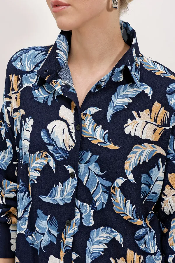 Ensemble deux pièces tricoté 5858 - Bleu marine