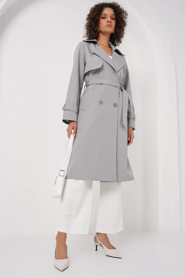 Trench-coat croisé 5918 - Gris