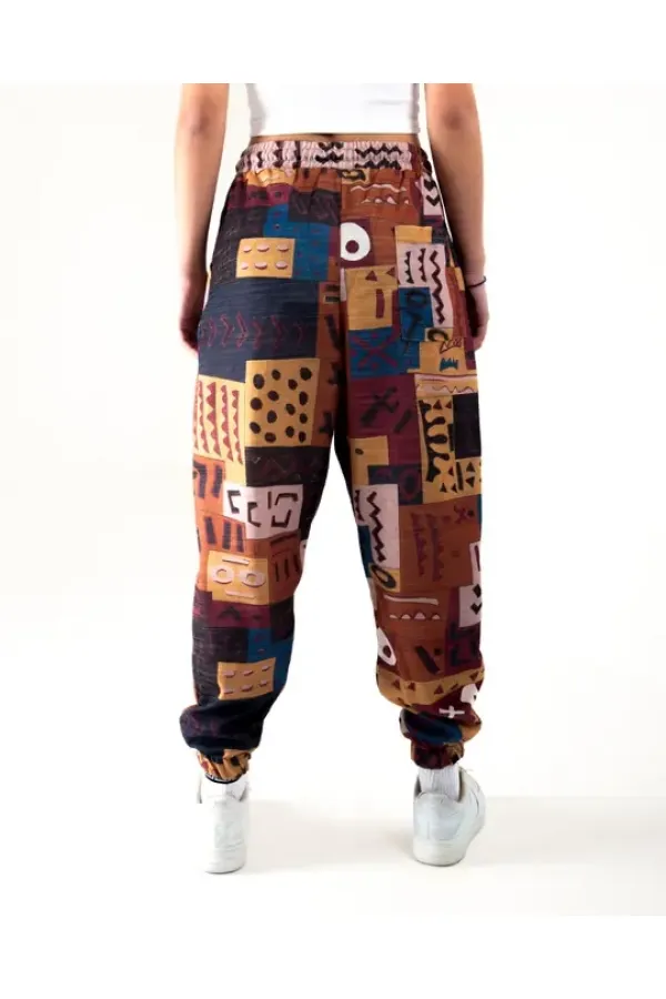 Erkek Antrasit Turuncu Beli ve Paçası Lastikli Bol Kesim Jogger Eşofman Altı HZL24S-MXC8989-151