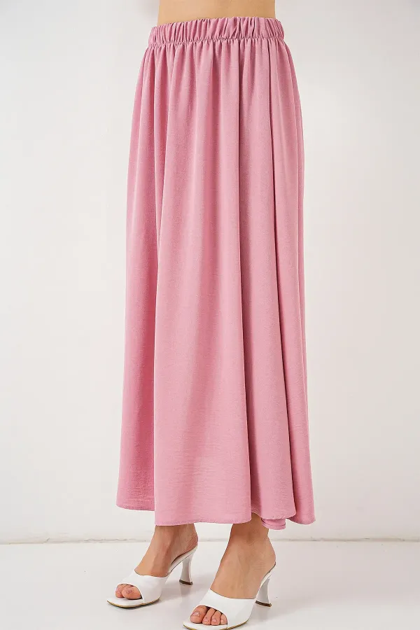 Jupe longue Ayrobin pour femme 8050 - Rose poudré