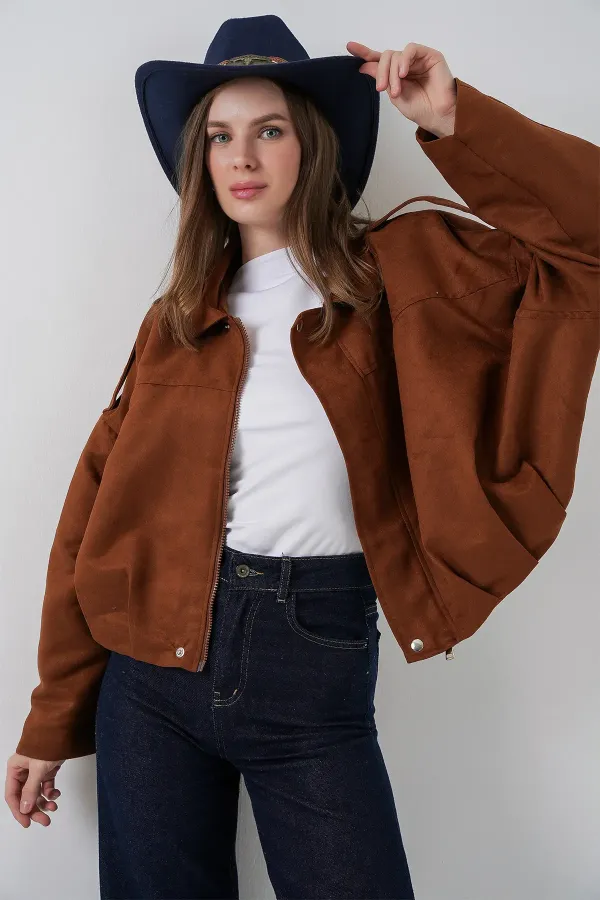 Veste Oversize en Daim Femme 1055 - Y. Kiremit