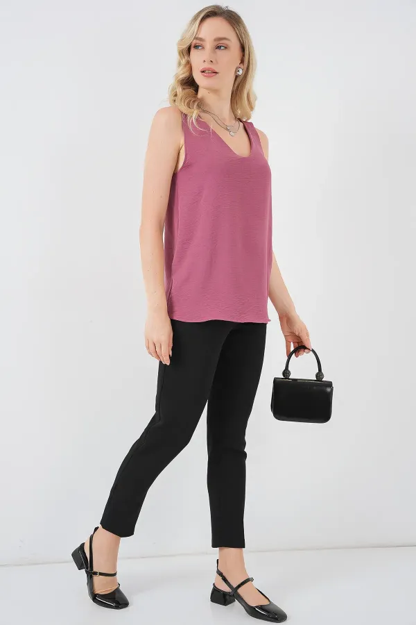 Chemisier sans manches à col en V 950 - A. Rose Rose