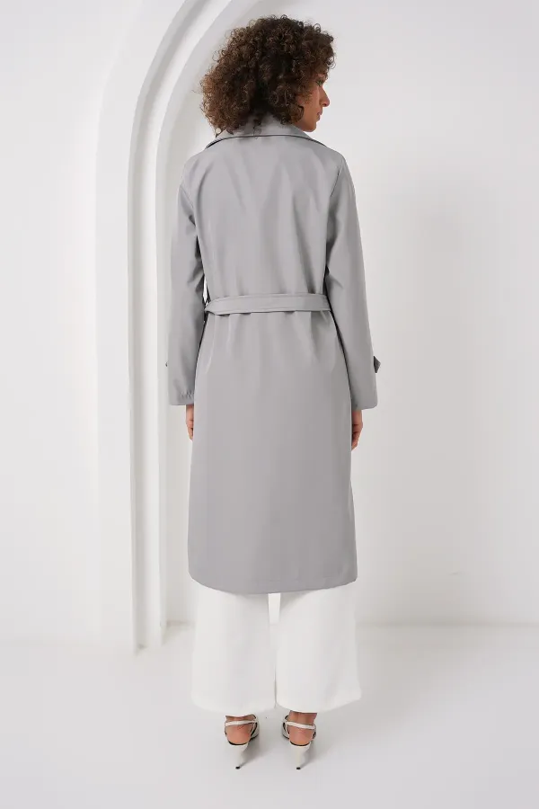 Trench-coat croisé 5918 - Gris