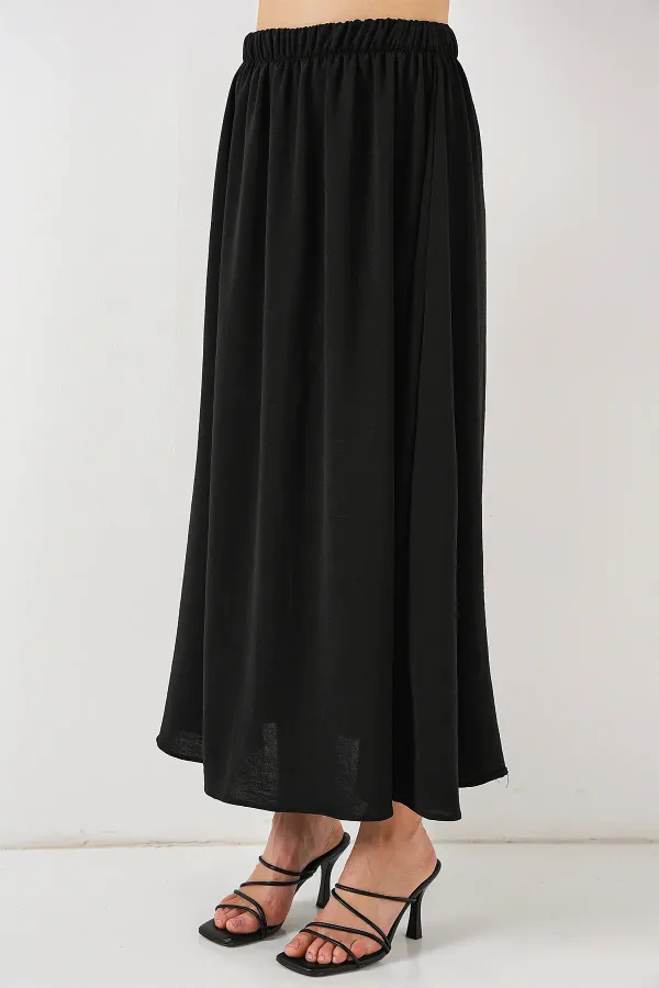 Women's Long Ayrobin Skirt 8050 - Black