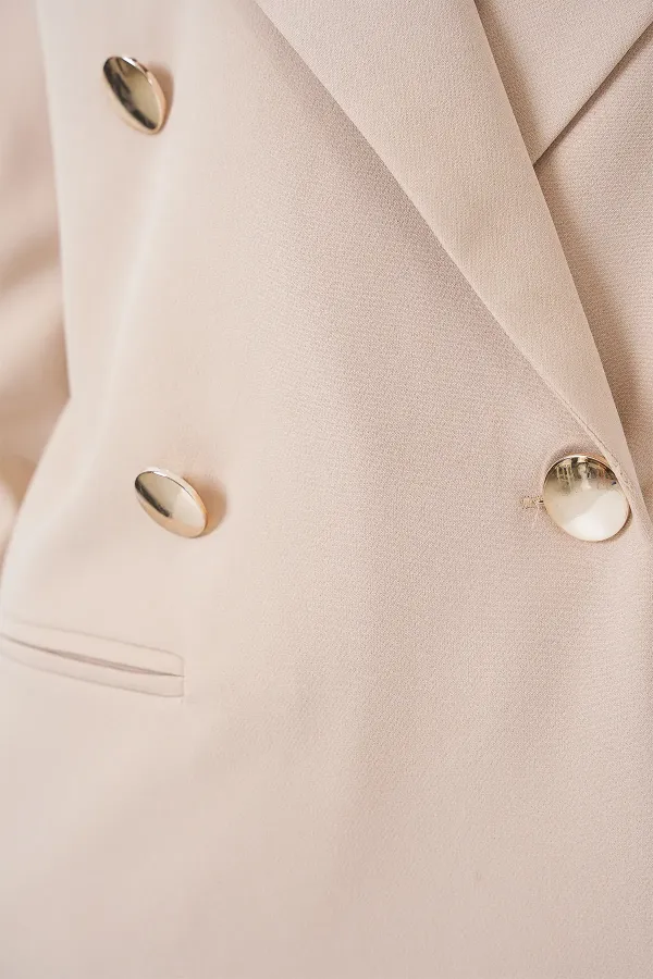 Veste blazer croisée pour femme 0722 - Crème