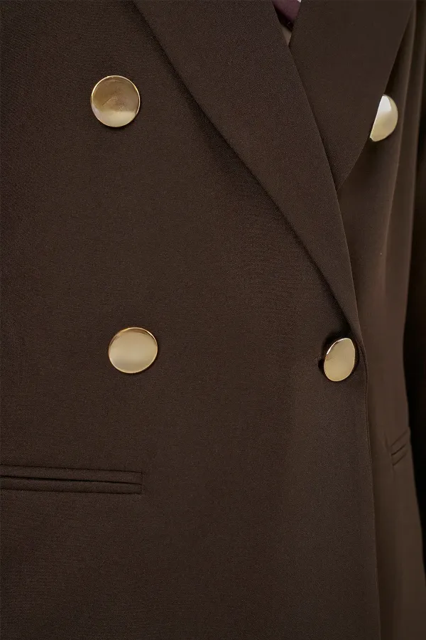 Veste blazer croisée pour femme 0722 - Marron