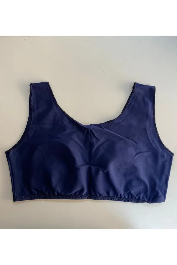 Kadın Lacivert Tasarım Dokuma Uzun Kollu Büstiyerli  Tam Tesettür Mayo HZL22S-AR15301