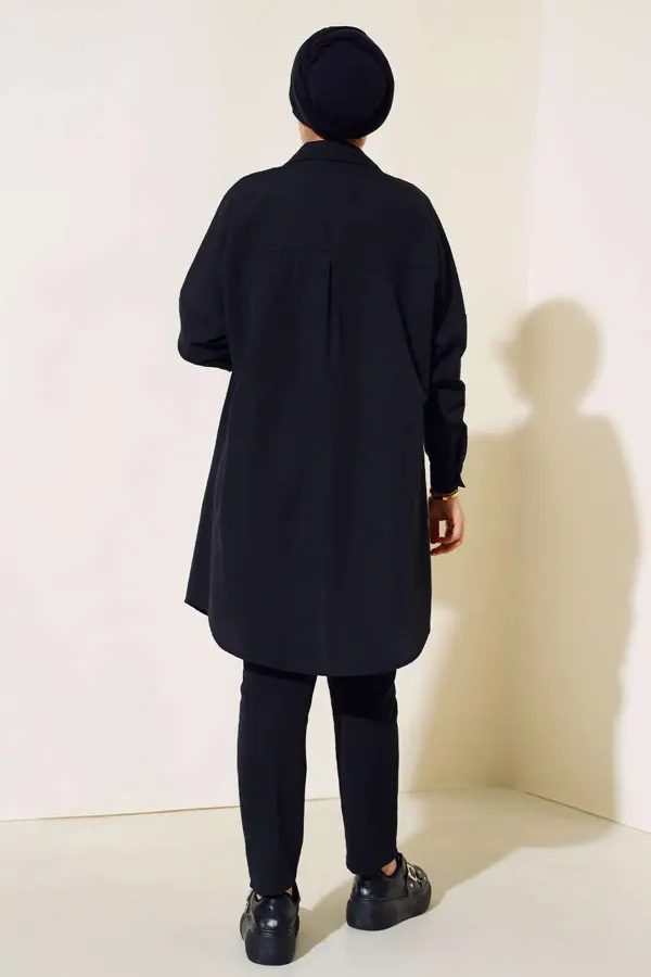 5845 Hijab Tunic - Black