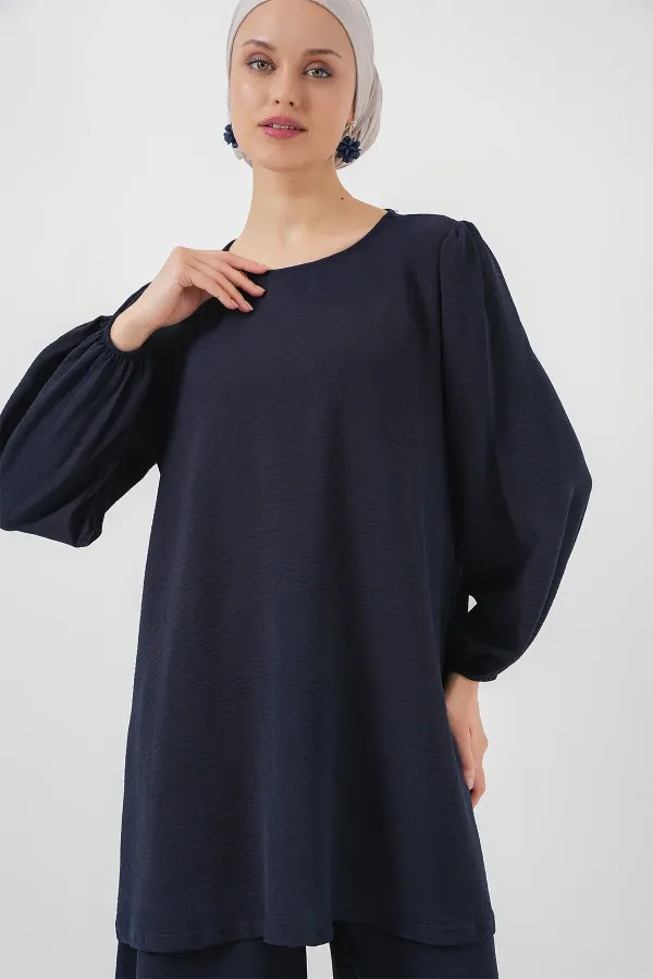 Ayrobin Tunic and Pants Set 6712 - Navy Blue