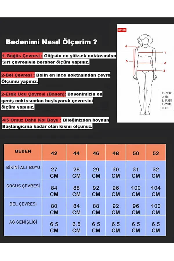 Kadın Beyaz Siyah Desenli Yüksel Bel Astarlı Büyük Beden Bikini Takımı HZL25S-LC3339