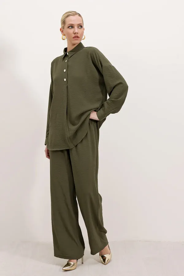 Ensemble deux pièces oversize 6631 - Kaki foncé