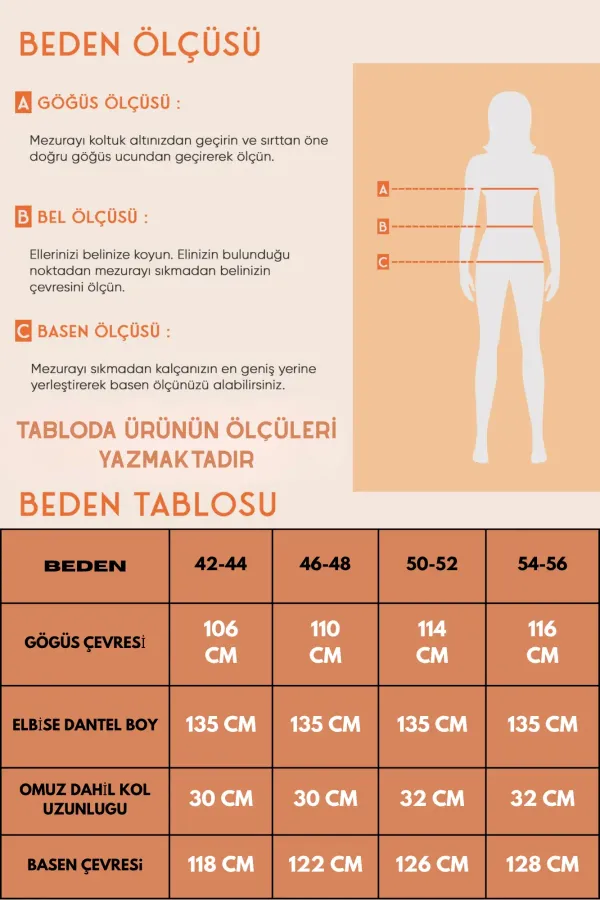 Kadın Saks Mavi Büyük Beden V Yaka Astarlı Dantel Detaylı Şık Abiye Elbise HZL26S-PR11071