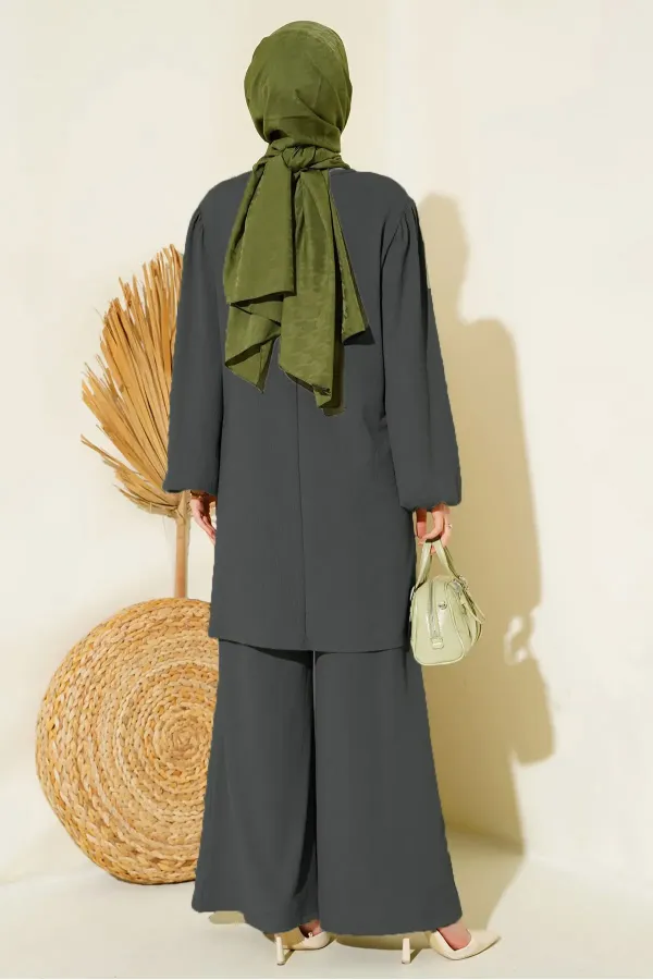 Ensemble tunique et pantalon pour femme 6663 - Anthracite