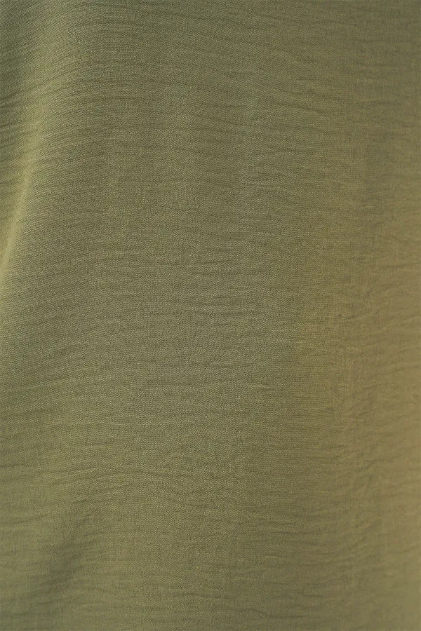 V Yaka Sıfır Kol Bluz 950 - A.Haki