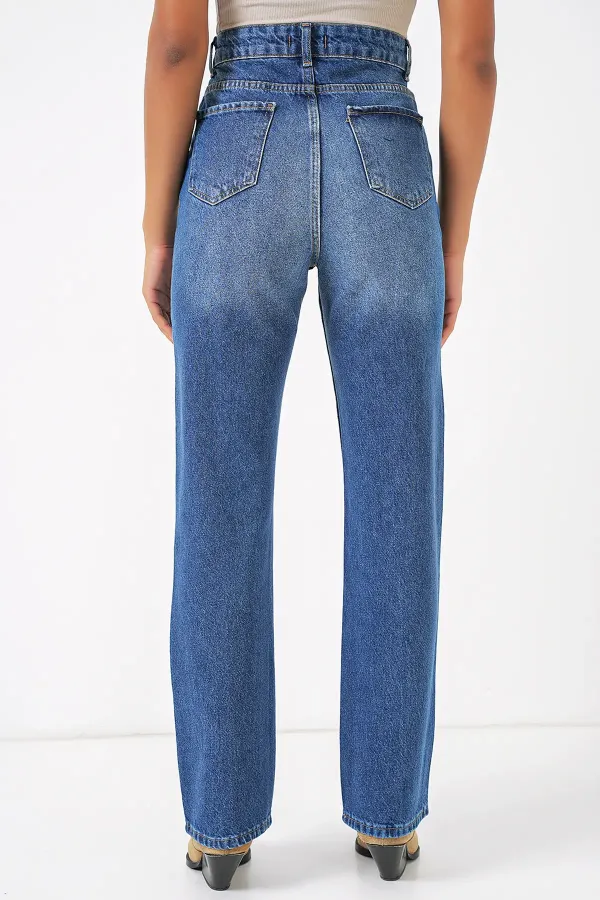 6687 Wide Leg Jeans - Blue