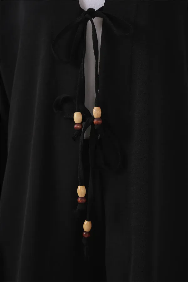 Women's Ayrobin Kimono Pants Two-Piece Set 6739 - Black