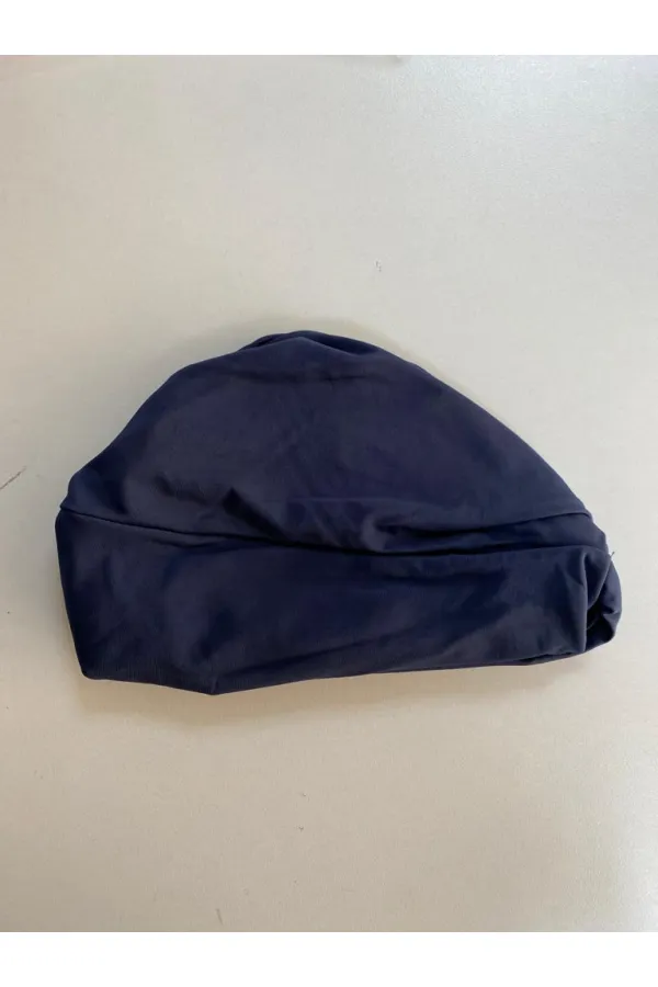 Kadın Lacivert Tasarım Dokuma Uzun Kollu Büstiyerli  Tam Tesettür Mayo HZL22S-AR15301