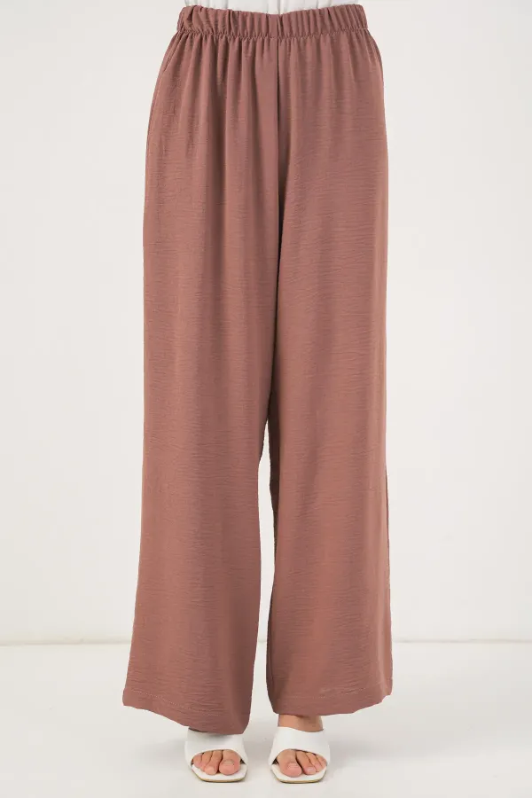 Ensemble deux pièces tunique et pantalon à lacets pour femme 6744 - Rose D.