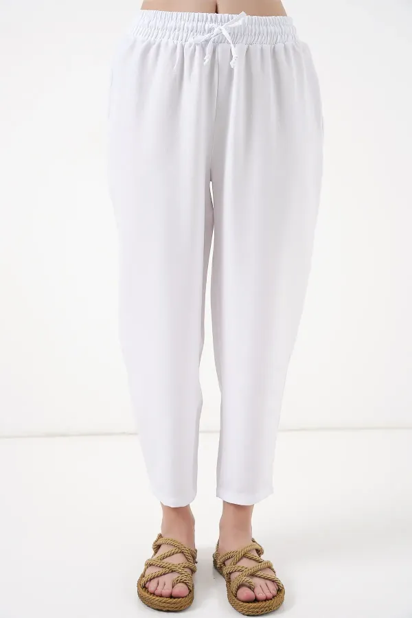 Ensemble deux pièces en lin 6622 - Blanc