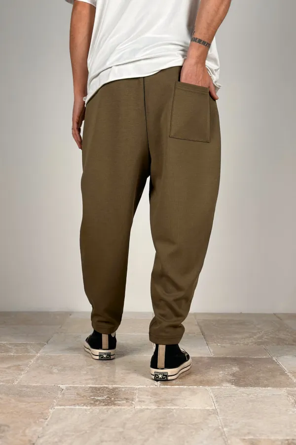 Pantalon de survêtement coupe droite à poches pour homme, noué en corde de pierre, HZL24S-MXC8942-021