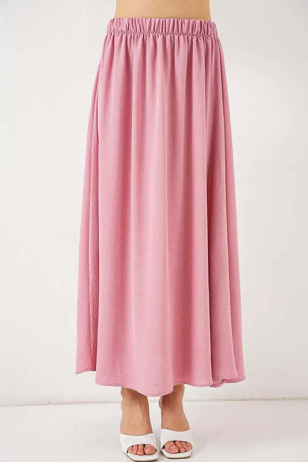 Jupe longue Ayrobin pour femme 8050 - Rose poudré