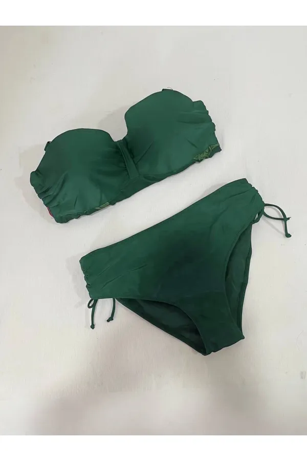 Robe tankini vert émeraude à motifs floraux pour femme, modèle HZL24S-LC4009