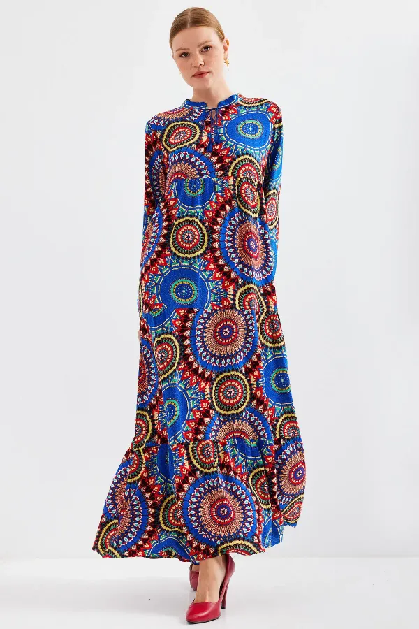 Robe hijab à col noué 1627 - A.SAKS