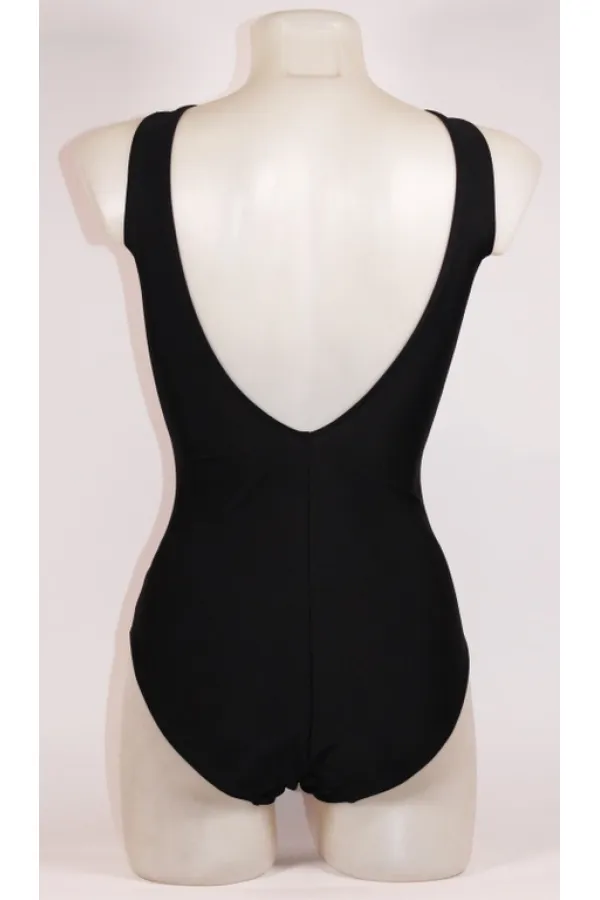 Kadın Siyah Krem Etnik Desenli Astarlı Mayo HZL25S-LC25115