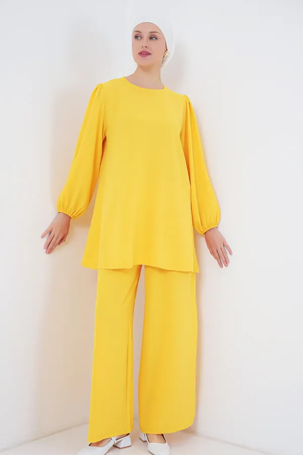 Ensemble tunique et pantalon Ayrobin 6712 - Jaune