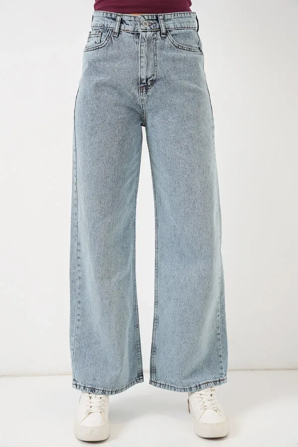 Women's Wide Leg High Waist Palazzo Jeans 6656 - A.Mavi