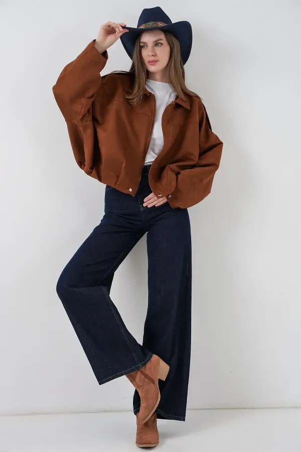 Veste Oversize en Daim Femme 1055 - Y. Kiremit