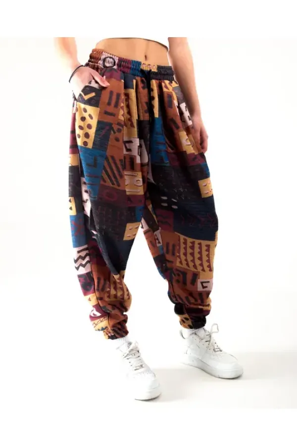 Erkek Antrasit Turuncu Beli ve Paçası Lastikli Bol Kesim Jogger Eşofman Altı HZL24S-MXC8989-151