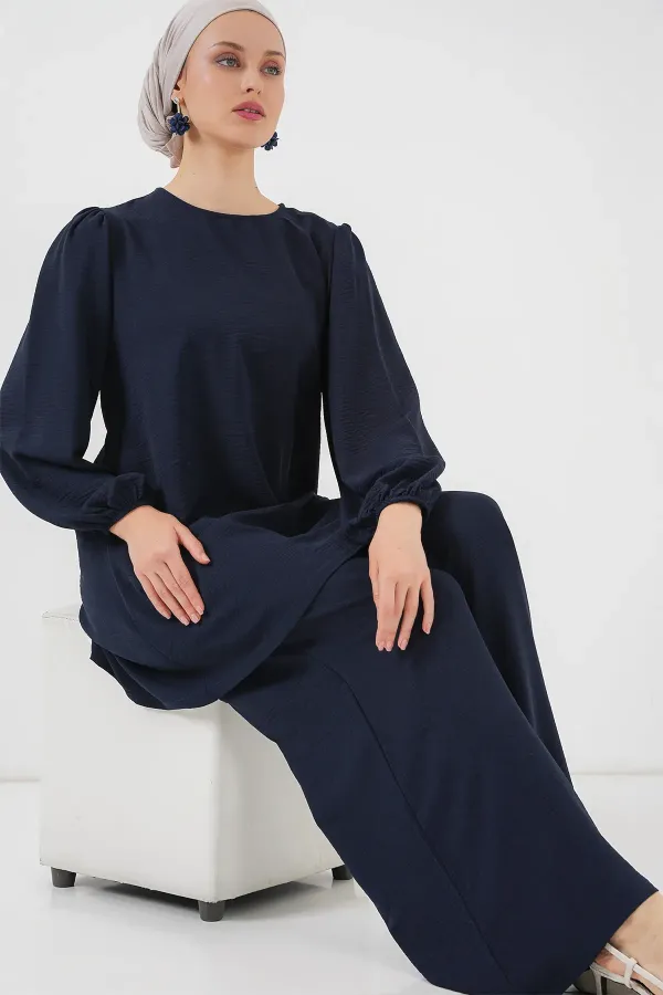 Ayrobin Tunic and Pants Set 6712 - Navy Blue