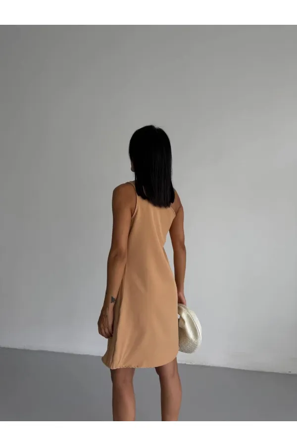 Women's Mink One-Shoulder Mini Dress HZL25S-FRY121791