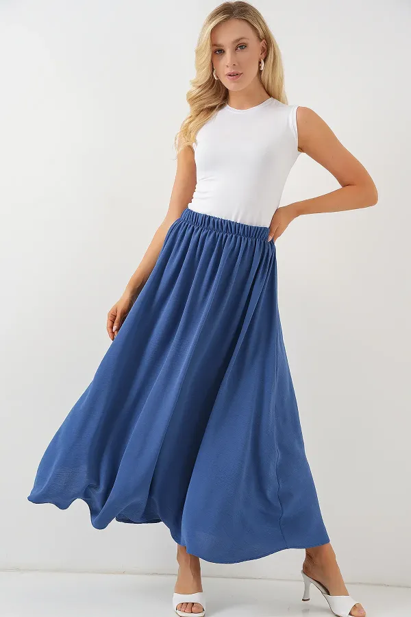 Women's Long Ayrobin Skirt 8050 - Indigo