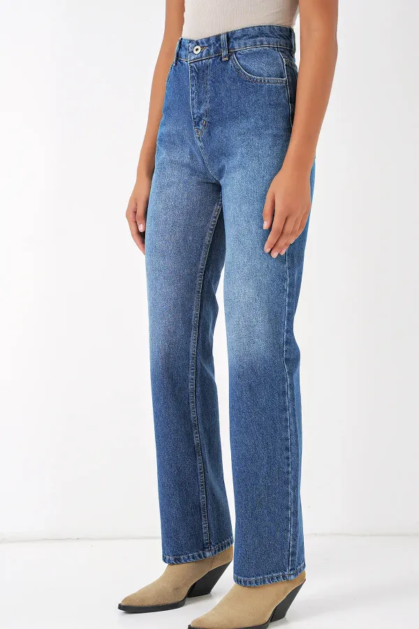 6687 Wide Leg Jeans - Blue