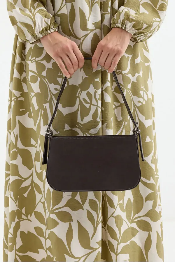 Sac bandoulière baguette plat 010172 - Marron