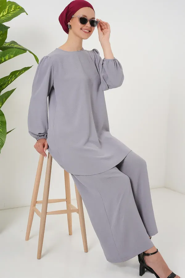 Ayrobin Tunic and Pants Set 6712 - Grey